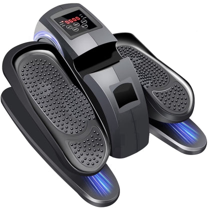 under Desk Elliptical, Electric Leg Exerciser While Sitting for Seniors, 12 Speeds,Black